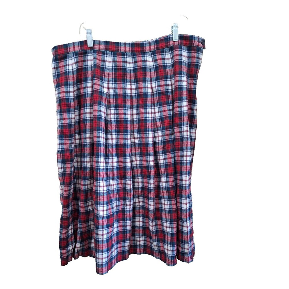 Vintage Pendleton MacDuff Tartan Wool Pleated Skirt Size 12 AS IS Repair Fabric